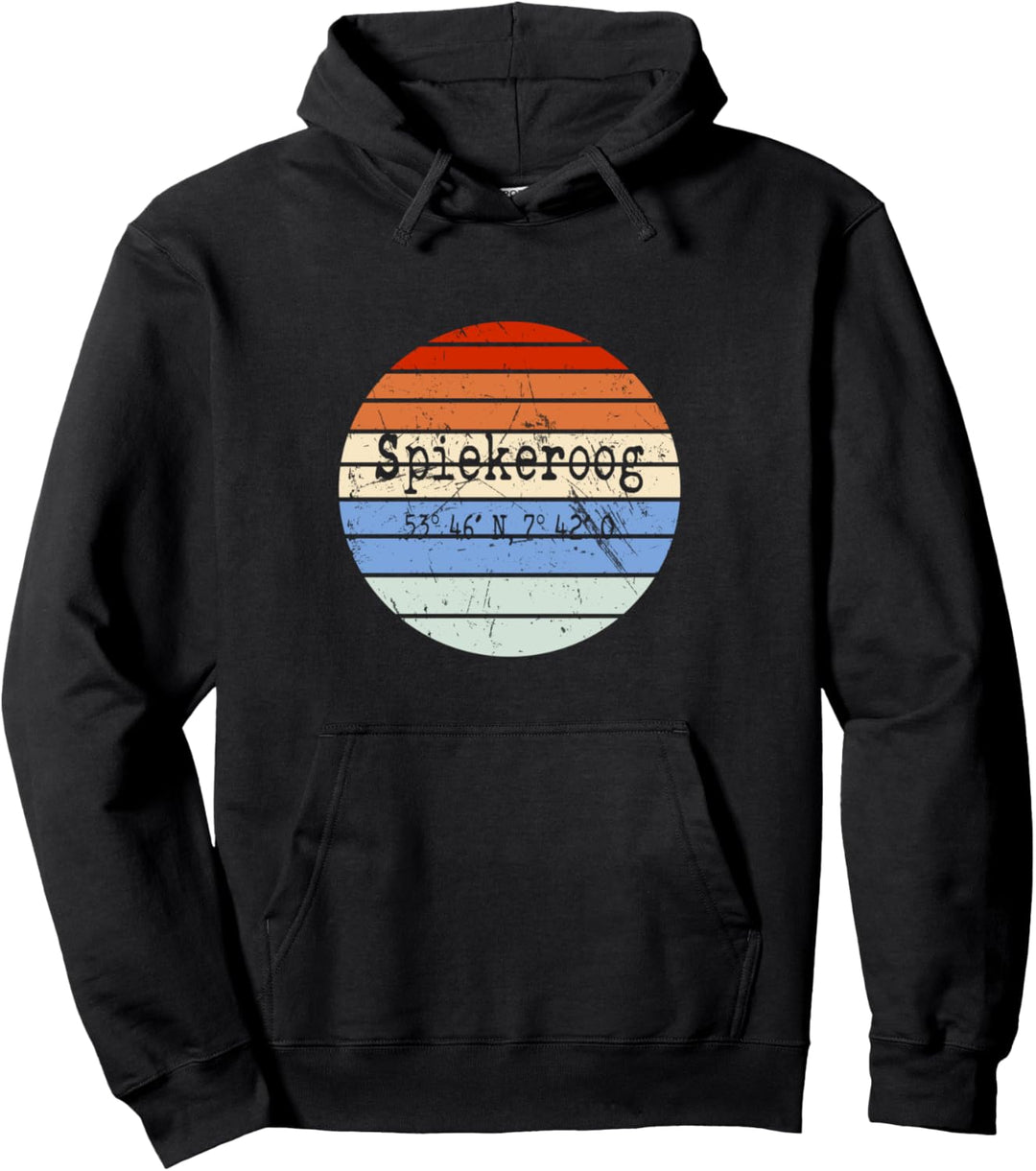 Spiekeroog Insel Nordsee Koordinaten Pullover Hoodie