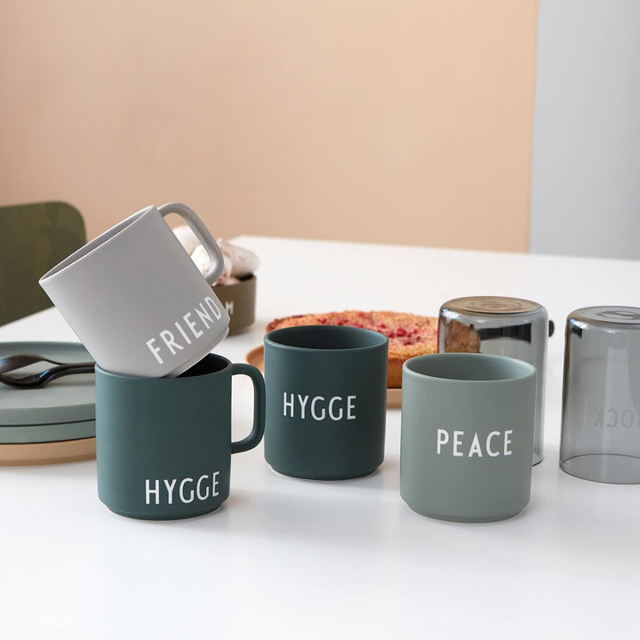 Design Letters Favourite Cup 2 Set Gras-Grün | kaffeebecher Porzellan 250 ml | Espressotassen | Bech