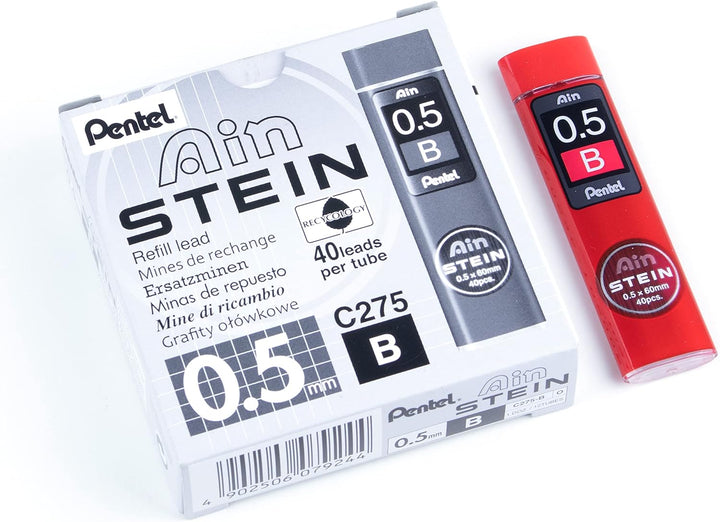 Pentel C275-BO Ain Stein Feinmine, Strichstärke 0.5 mm, Härtegrad B, 40 Minen je Dose, B