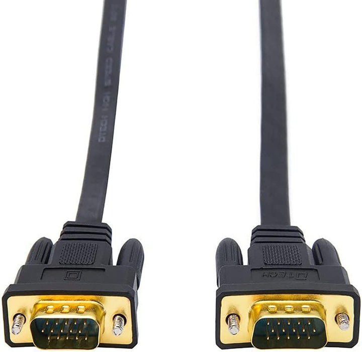 DTech Ultradünn VGA Kabel 15m 15polig Stecker auf Stecker VGA auf VGA Kabel Full HD 1080P, 15m