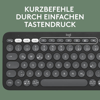 Logitech Pebble 2 Combo, kabellose Tastatur und Maus, leise und mobil, anpassbar, Logi Bolt, Bluetoo