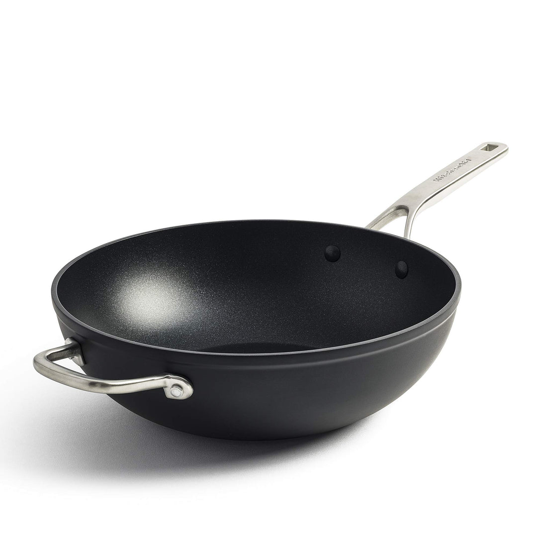 KitchenAid Forged Hardened Wok (30cm/5L), Antihaftbeschichtet, 3-lagig aus deutscher Entwicklung, Ed