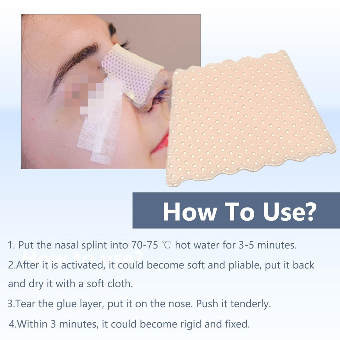 CHOYTONG Thermoplastische Nasenschienen, externe Nasenstützung, Schutz für Nasenbandage, Rhinoplasti