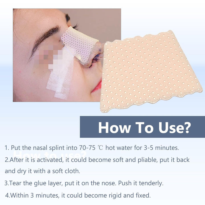 CHOYTONG Thermoplastische Nasenschienen, externe Nasenstützung, Schutz für Nasenbandage, Rhinoplasti