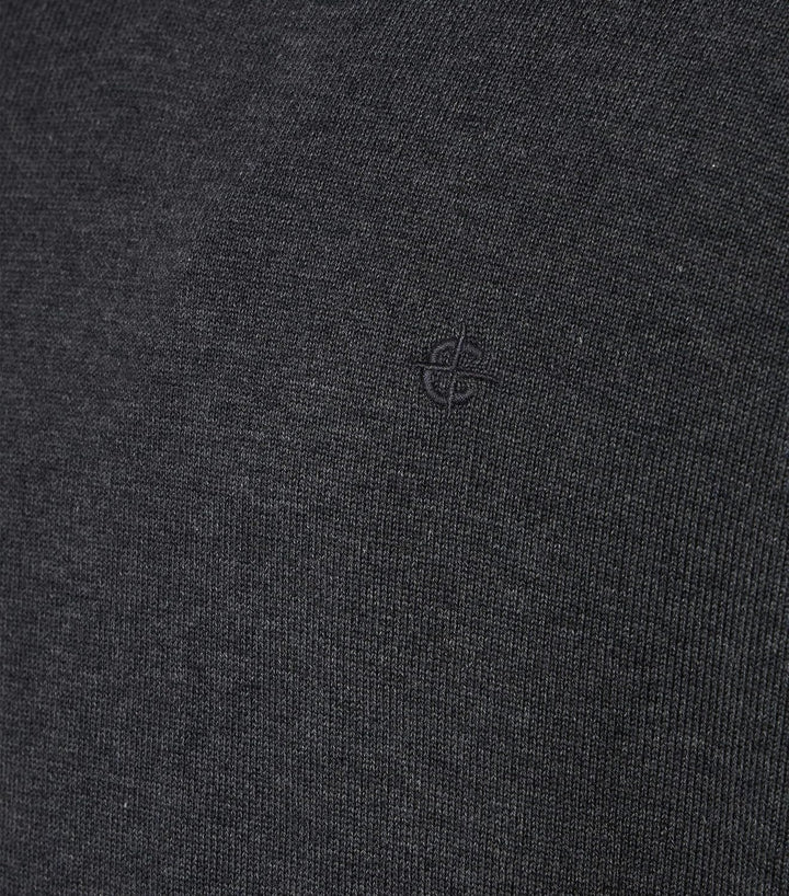 CASAMODA Herren Pullover mit V-Ausschnitt unifarben Elastischer Bund S Anthrazit, S Anthrazit