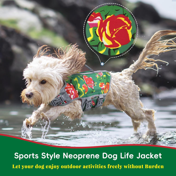 VIVAGLORY Leichte Rettungsweste für Hunde, Haustiere Lebensretter Hautfreundliche Neopren für Kleine