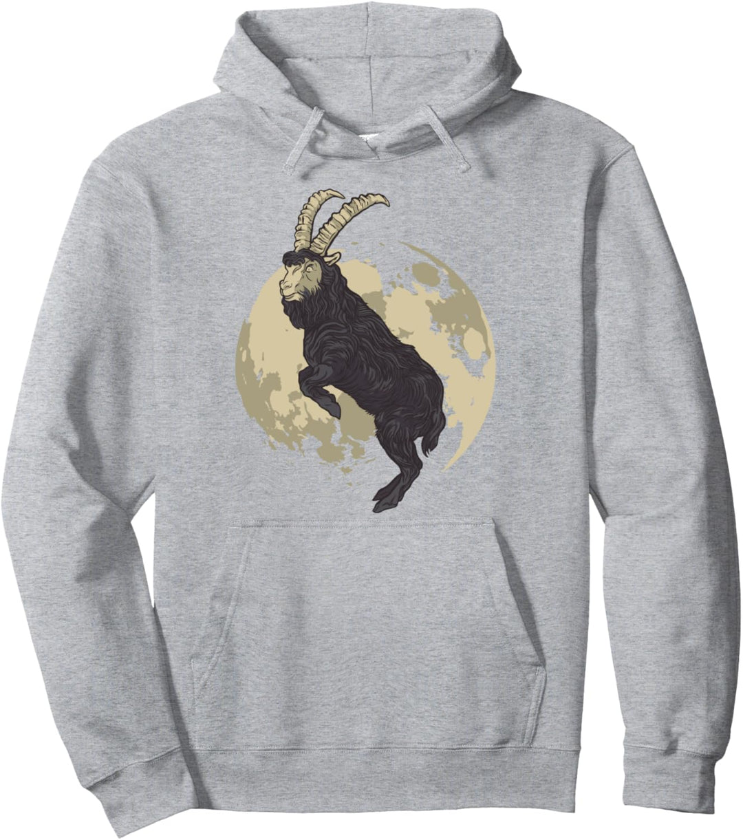 Ziegen-Illustration Pullover Hoodie