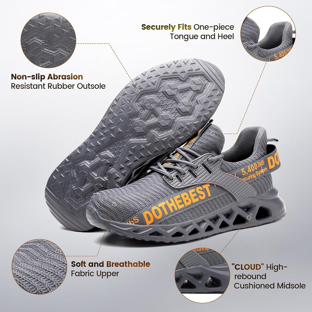 Furuian Sicherheitsschuhe Herren Damen Leicht Arbeitsschuhe Herren sportlich Atmungsaktiv Sneakers m