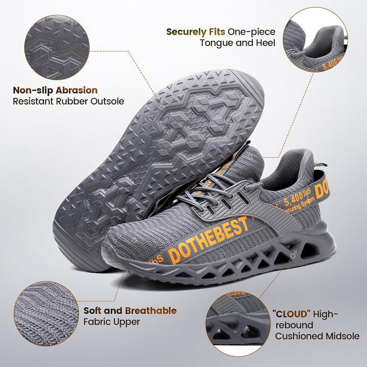 Furuian Sicherheitsschuhe Herren Damen Leicht Arbeitsschuhe Herren sportlich Atmungsaktiv Sneakers m