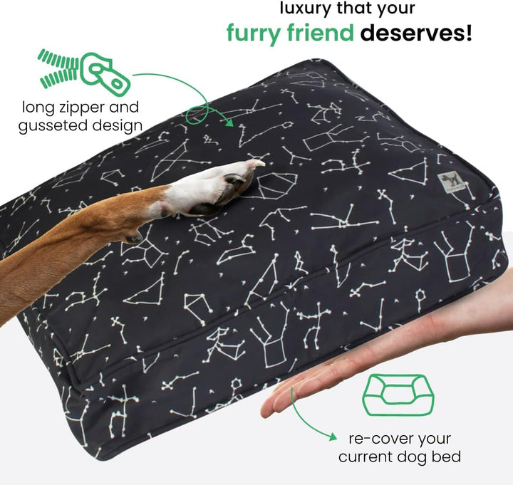 Molly Mutt Bezug für kleines Hundebett, Rocketman-Druck, Masse: 55,9 x 68,9 x 12,7 cm, 100% Baumwoll
