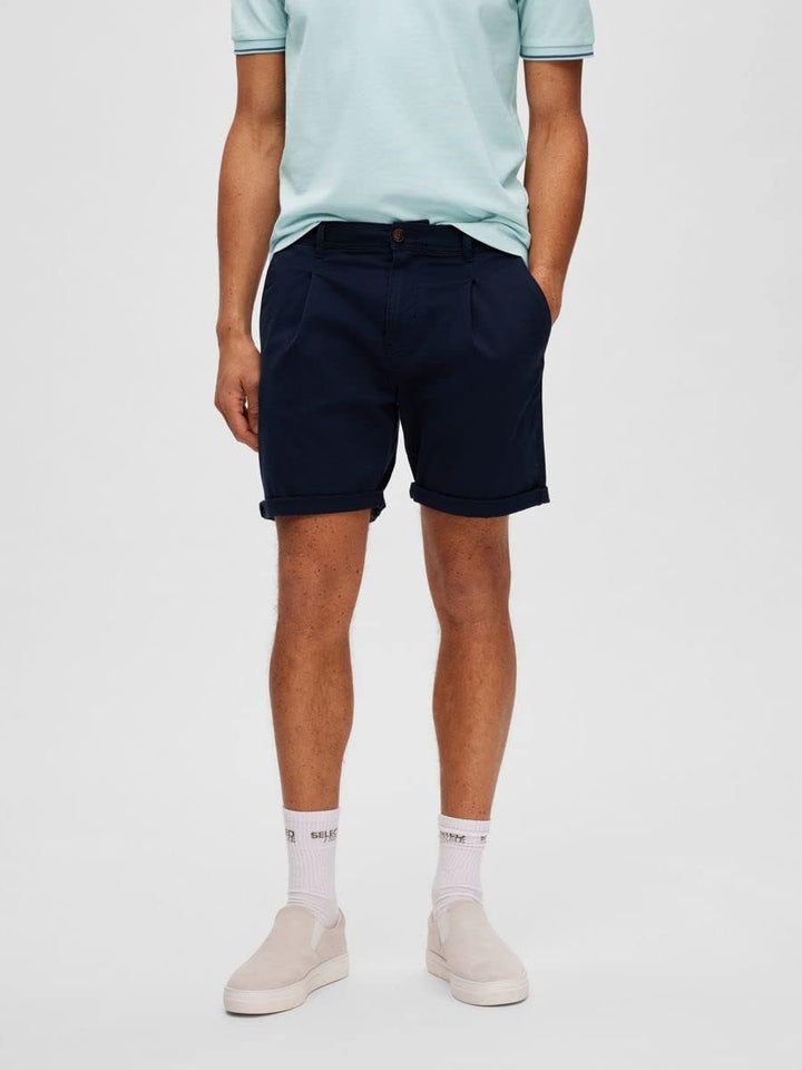 SELETED HOMME Herren Slhcomfort-Gabriel Shorts W Noos Chinoshorts, Dark Sapphire