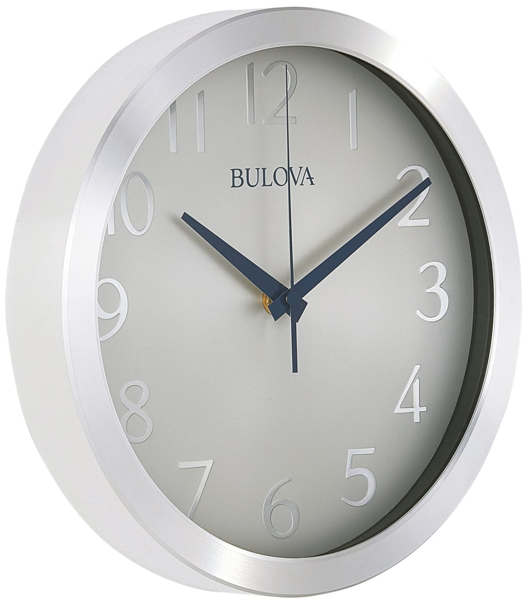 Bulova C4844 Winston Wanduhr, Aluminium, Silber, 9 inches