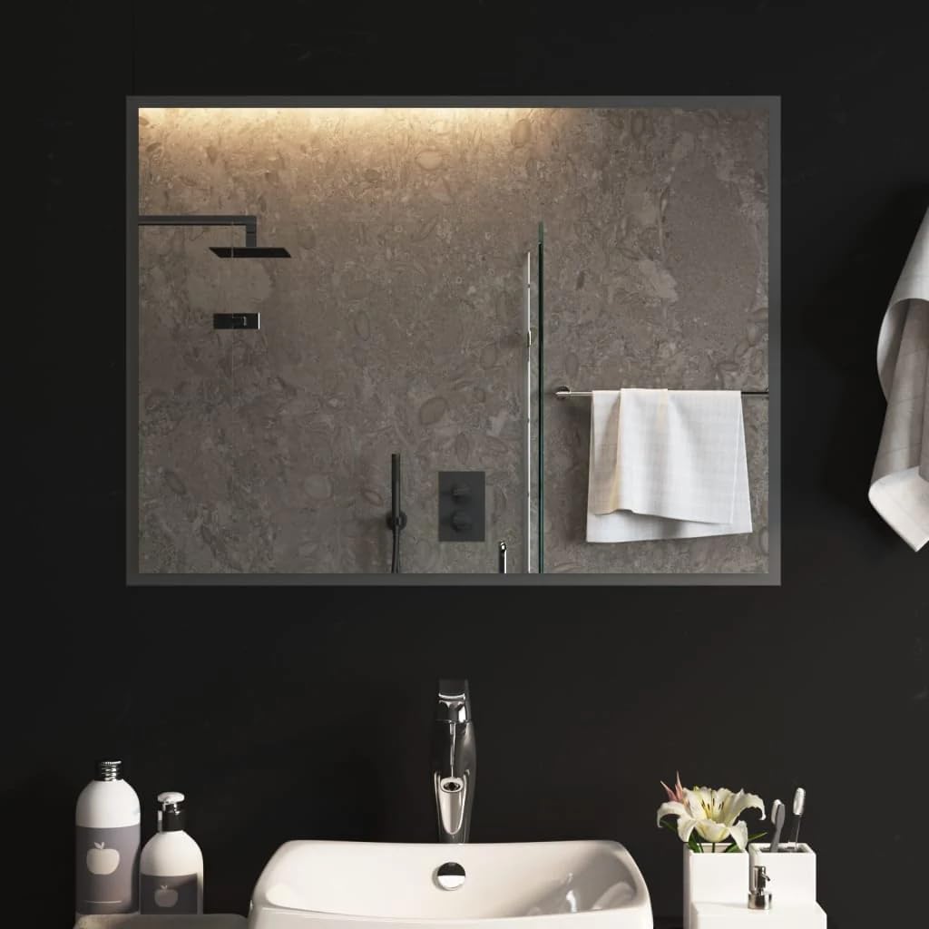 vidaXL LED-Badspiegel 80x60 cm 80 x 60 cm, 80 x 60 cm