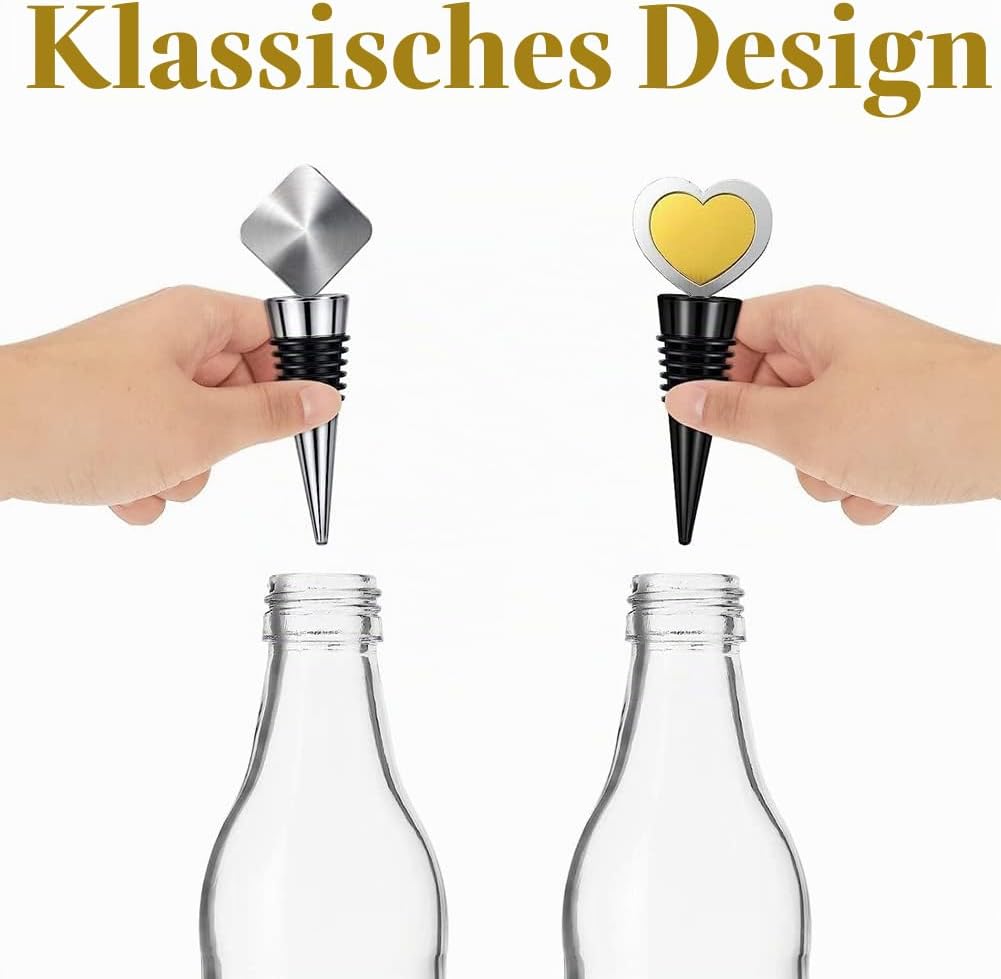 Iegefirm 20 StüCk Leere FlaschenverschlüSse mit Gewindepfosten Metall-Weinverschluss-EinsäTze Set Ha