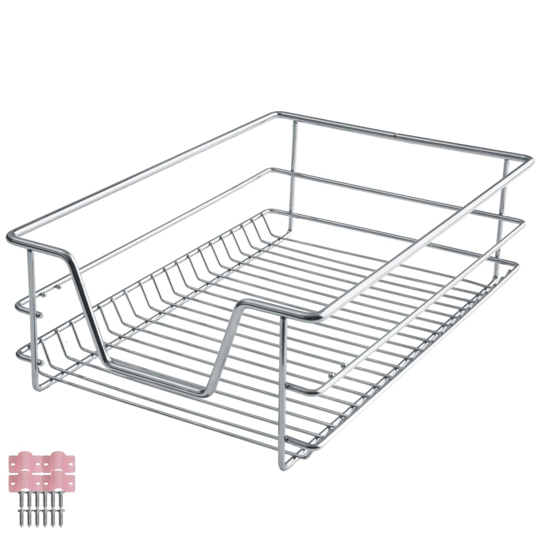 tectake® Teleskopschublade, ausziehbare Schublade, Teleskopregal nachrüsten, Schublade Unterschrank