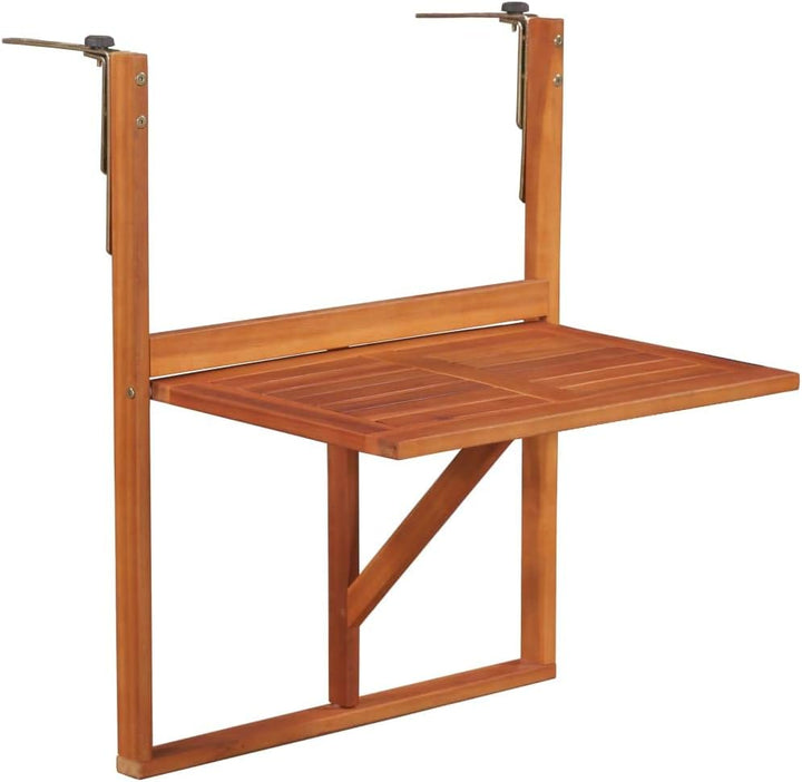 Tidyard Balkon-Klapptisch Hängetisch, Massivholz, Braun, 64,5 x 44 x 80 cm, Esstisch Kaffeetisch Hol