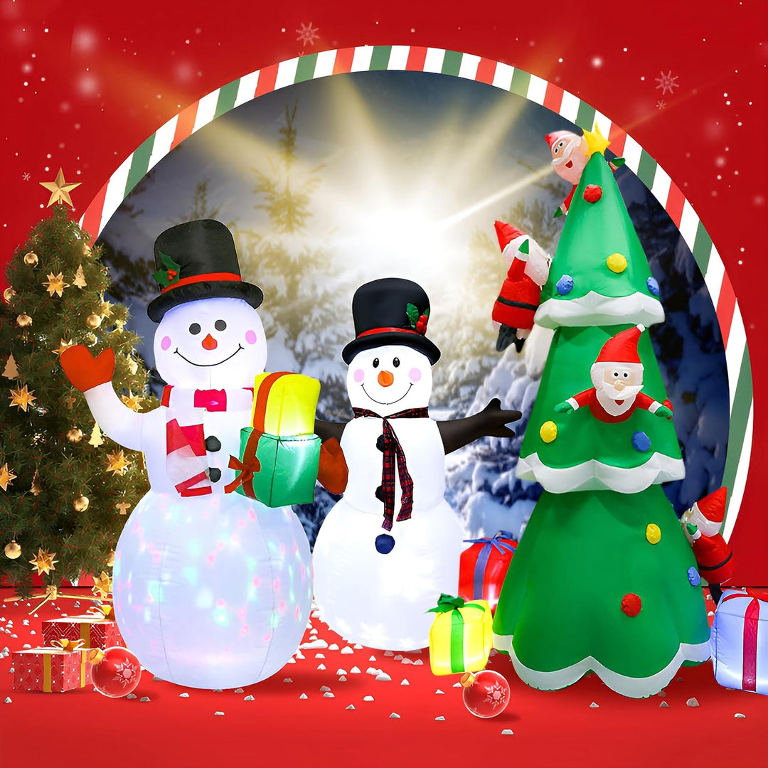 Weihnachten Aufblasbare Aussendekorationen, 5 FT Schneemann mit Hellen Lichtern, Weihnachten Blow Up