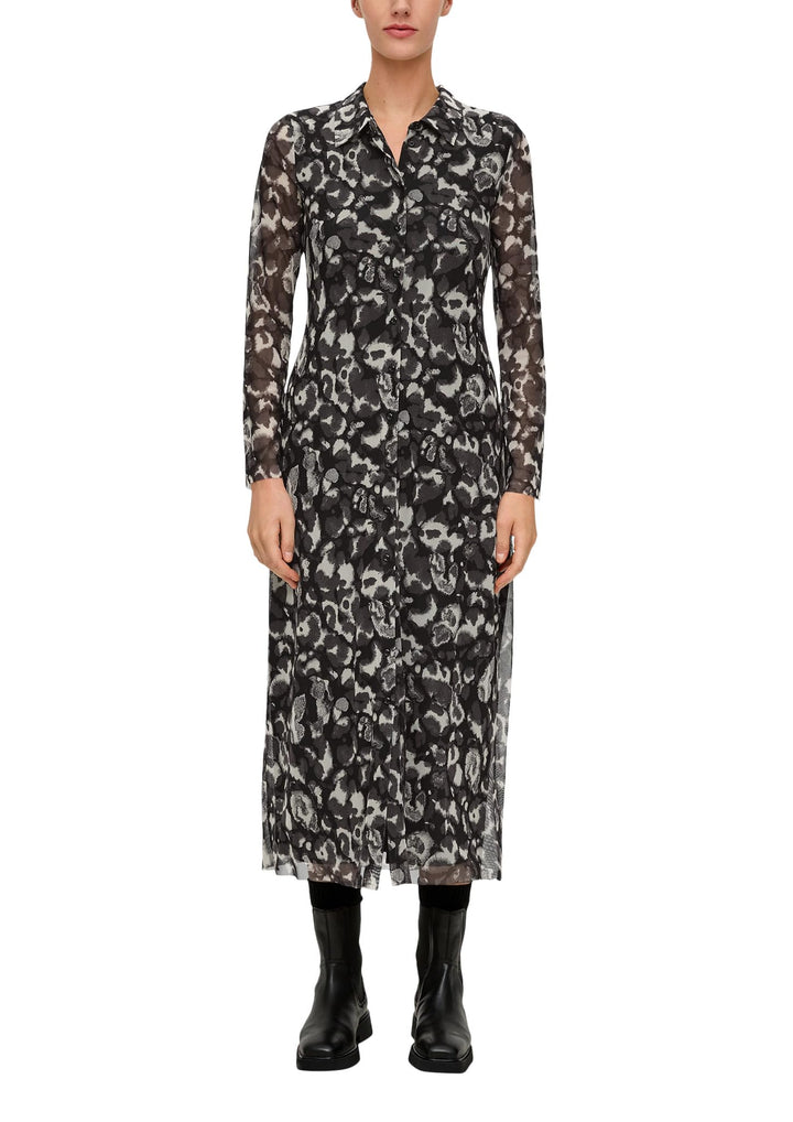 s.Oliver BLACK LABEL Damen Maxi Kleid Maxi Kleid 36 Grau, 36 Grau