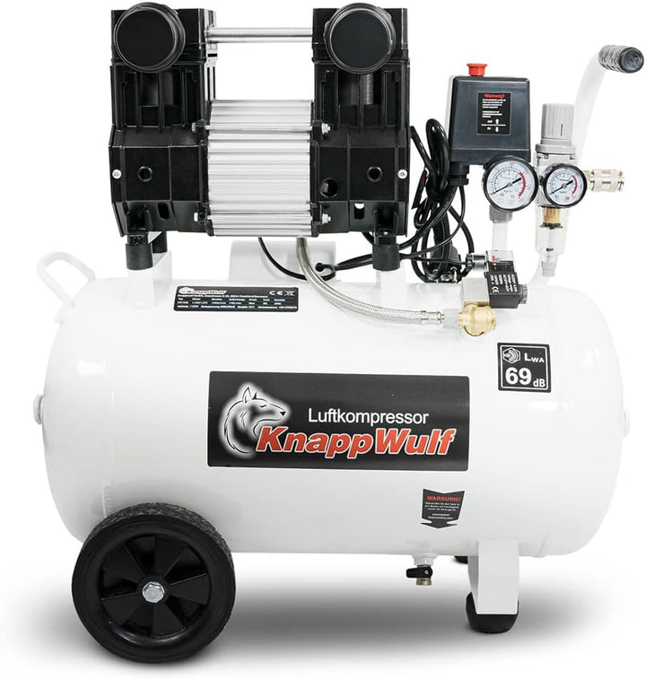KnappWulf Kompressor "mucksmäuschenstill" Modell neue Generation KW1030 Airbrush 69dB 30L Tank 1100W