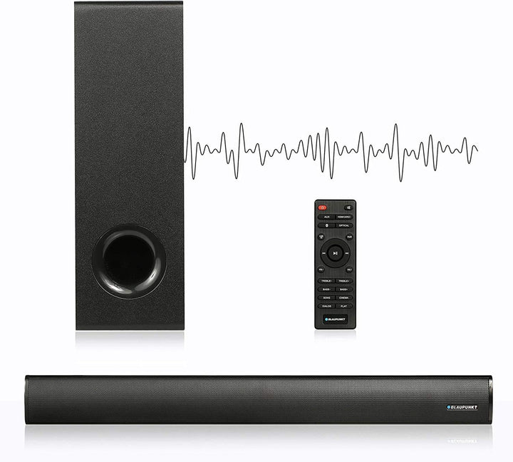 Blaupunkt LS 1825 Soundbar mit Subwoofer 2.1, 60 Watt RMS, kabelloses Bluetooth-Gerät für Streaming,