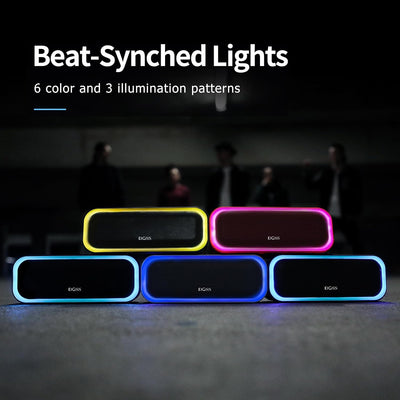 DOSS Bluetooth Lautsprecher, SoundBox Pro Musikbox , 20W, Mehrfarbige Lichter, IPX6 Wasserdicht, 20H
