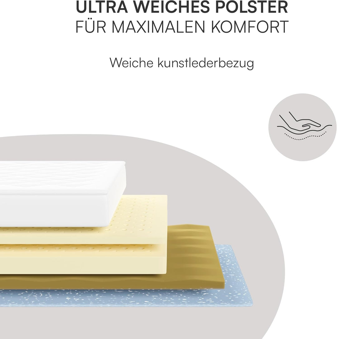 Baroni Home Bürostuhl aus Stoff, um 360 Grad drehbar, gepolsterter Bürostuhl mit Verstellbarer Höhe