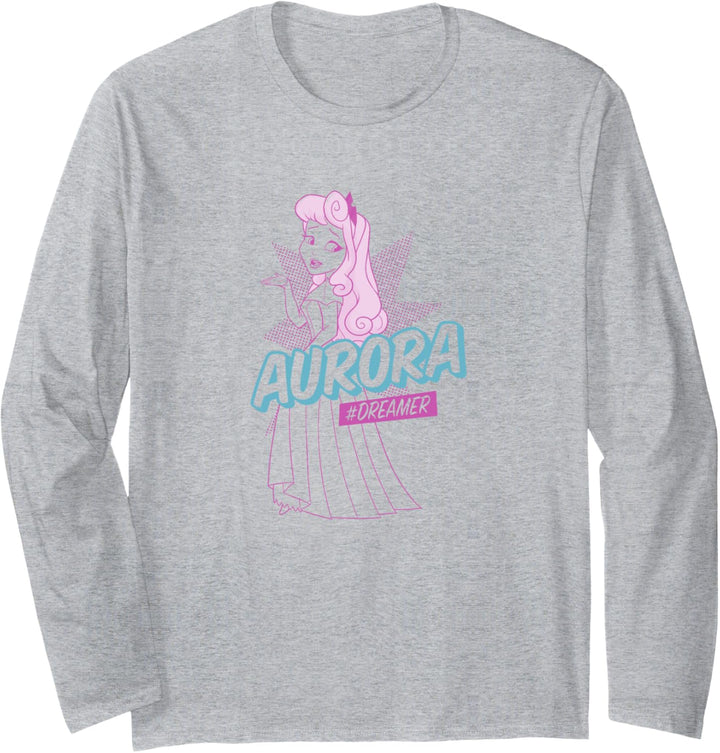 Disney Sleeping Beauty Aurora Hashtag Dreamer Pop Art Langarmshirt