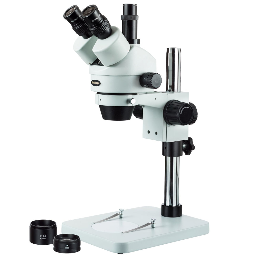Amscope SM-1TSZ-V203 3,5X - 180X Trinokulares Stereomikroskop Höhen -verstellbares Stativ Aufsatz fü