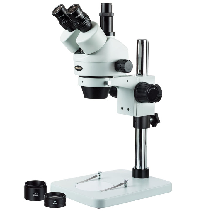 Amscope SM-1TSZ-V203 3,5X - 180X Trinokulares Stereomikroskop Höhen -verstellbares Stativ Aufsatz fü