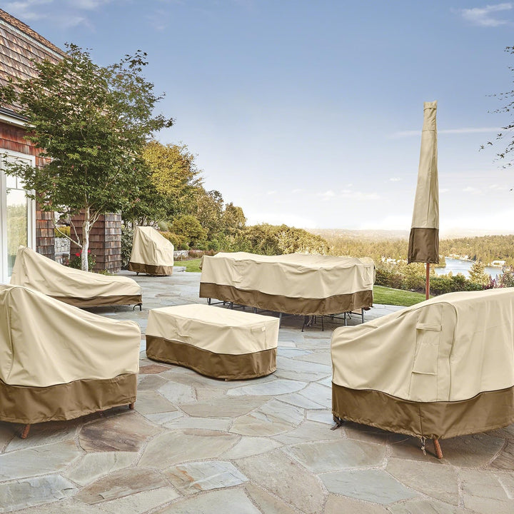 Classic Accessories Veranda Runde Gartentisch/Stuhl Schutzhülle M, Abdeckung Gartenmöbel, Reissfeste
