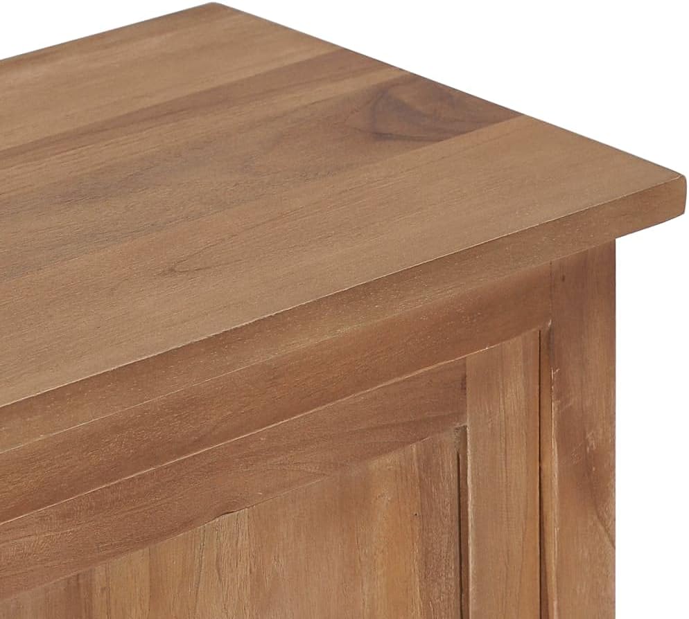 vidaXL Teak Massiv TV Schrank mit 2 Schiebetüren Rustikal Lowboard Fernsehschrank Fernsehtisch Sideb