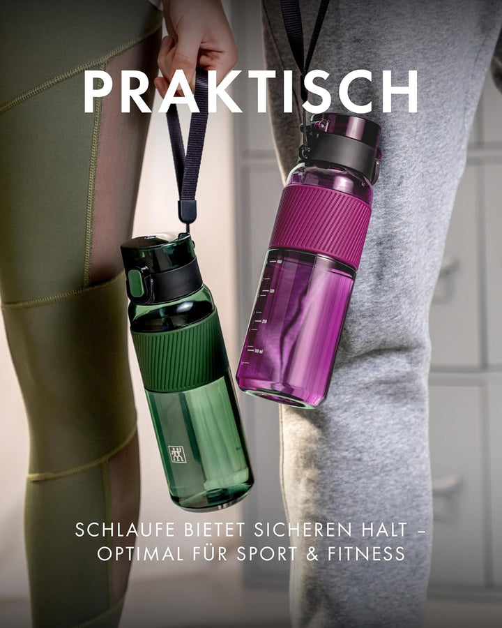 ZWILLING Trinkflasche BPA-frei, Wasserflasche für Fitness, Freizeit und Büro, Sportflasche aus Trita