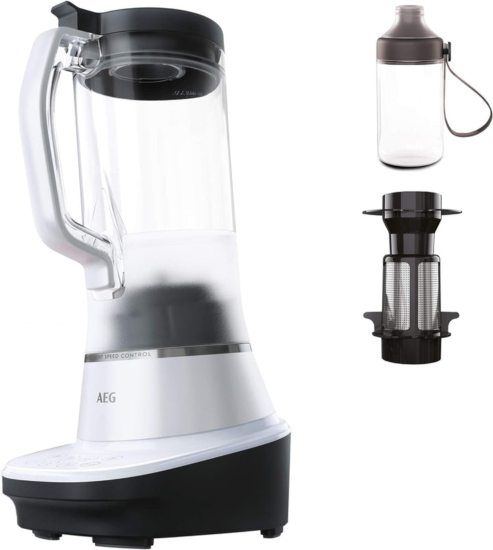 AEG TB7-1-6WWM Standmixer / Geschwindigkeitsanpassung / 3 Stufen / 4 Rezeptprogramme / Pulsfunktion