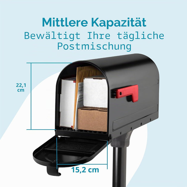 Architectural MAILBOXES 7680B-10 MB1 Briefkasten und Erdpfosten-Set, Bl, M, Bl
