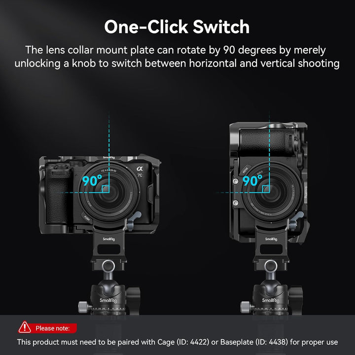 SMALLRIG Rotatable Collar Mount Plate für Sony A7CII / A7CR-Kamera, muss mit 4422/4438 verwendet Wer