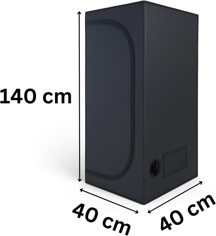 Weedness Grow Box für Indoor Zucht 40x40x140 – Lichtdicht mit hoher Reflektion Zuchtzelt Growschrank