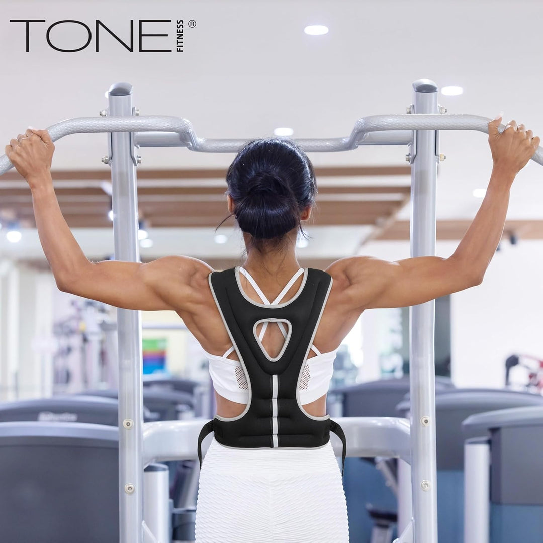 Tone Fitness 8 LB Gewichtsweste, Schwarz Reflektierend, sicher