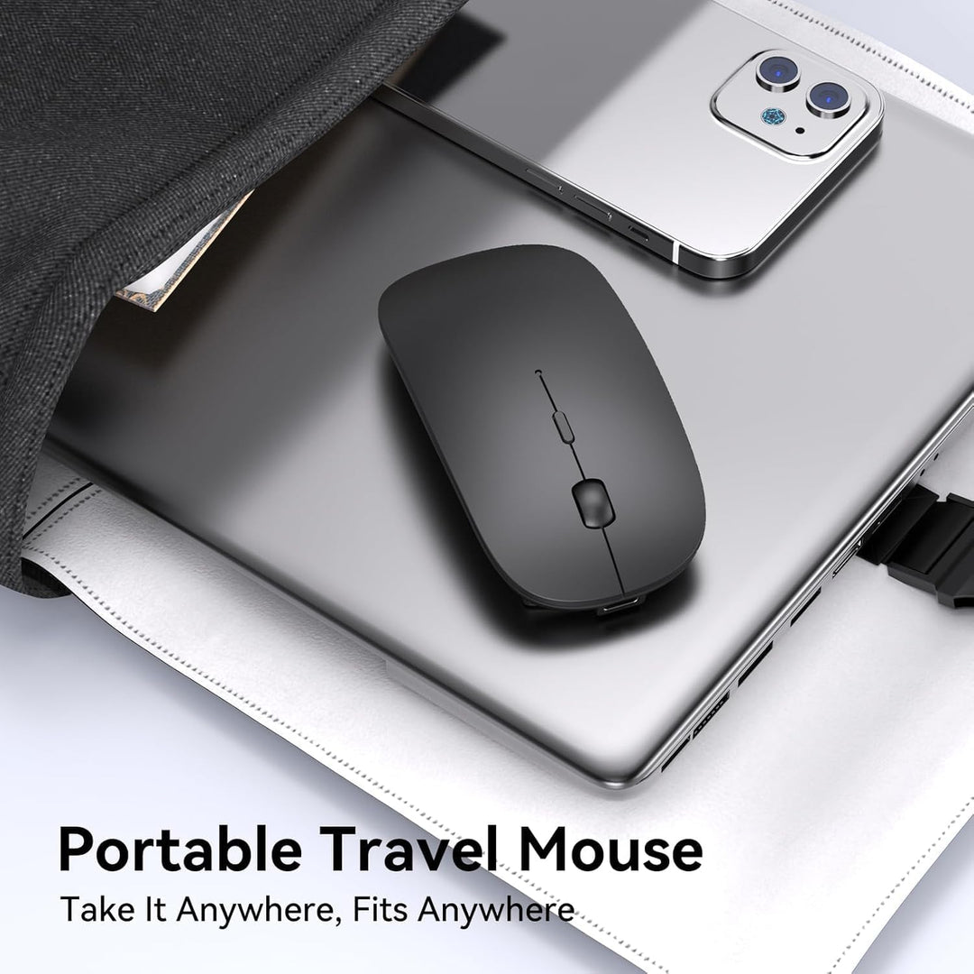 RaceGT Bluetooth Maus USB C Aufladbar, (BT5.4 + USBA+USBC) Mouse Kabellos Beidhändig Leise Ergonomis