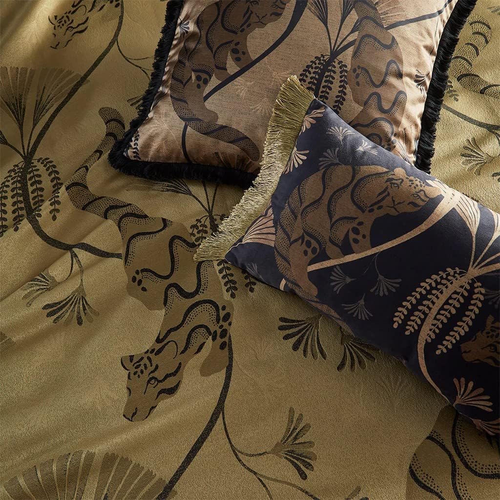 Paoletti Moondusk Jacquard-Bettbezug-Set, Gold, Einzelbett Einzelbett Gold, Einzelbett Gold