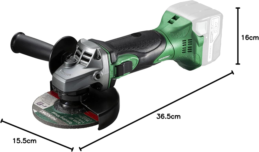 HIKOKI Akku Winkelschleifer, G18DSL2W5Z (Basic),, Grün-schwarz
