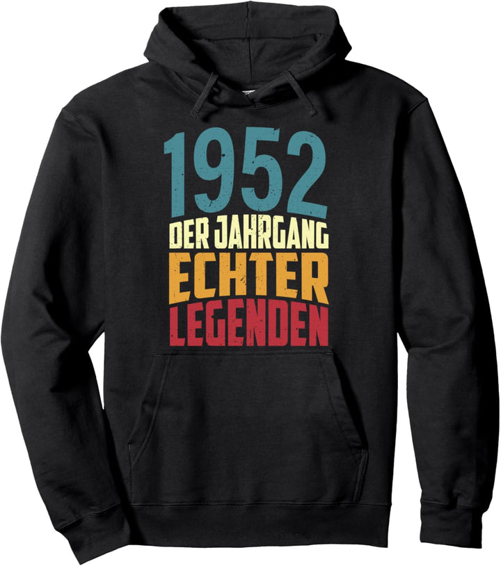Vintage 71st Birthday Man Woman 71 Years 1952 Decorative Pullover Hoodie