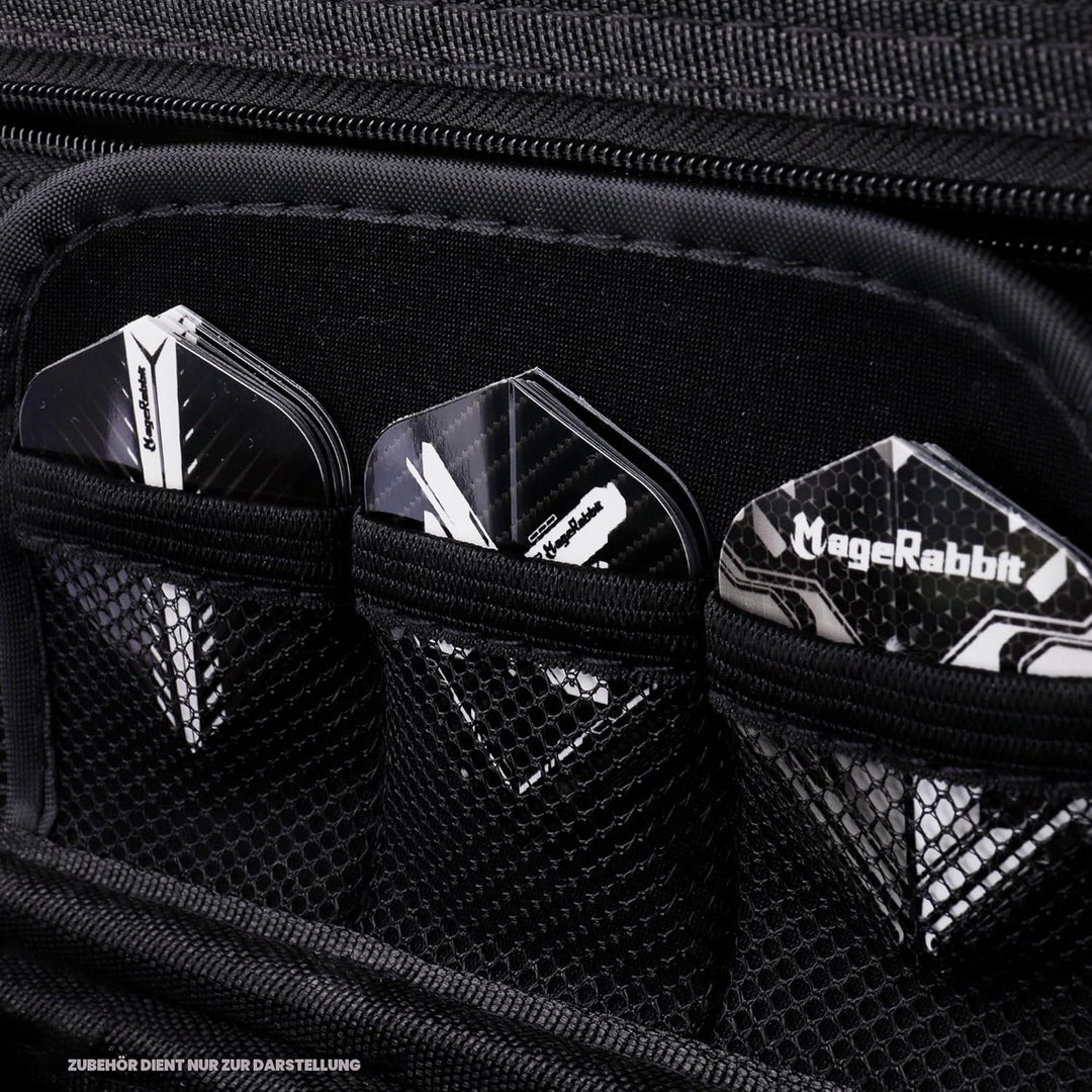 Darttasche für 6 Darts, Professionelles Dart Etui mit Aufbewahrung für Spitzen, Schäfte und Flights