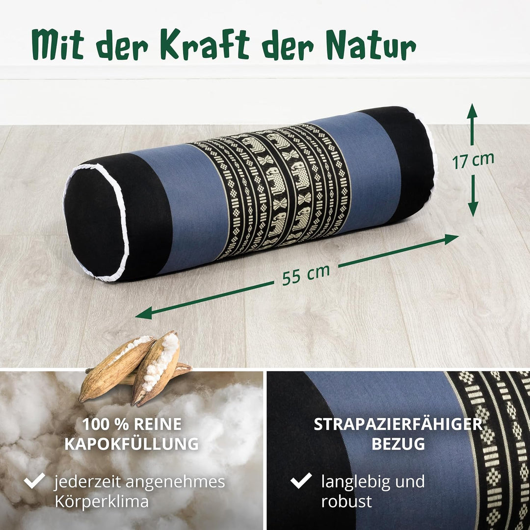 livasia Nackenrolle extralang Nackenstützkissen - Ø 17x56cm - Nackenkissen, Sofakissen Muster, Beinl