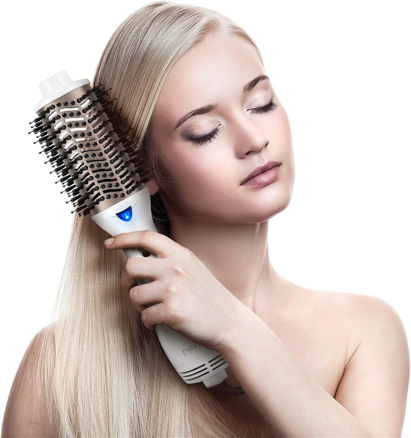 One-Step Warmluftbürste, PARWIN PRO BEAUTY Haartrockner und Volumenbürste, 4 in 1 Ovale Föhnbürste,