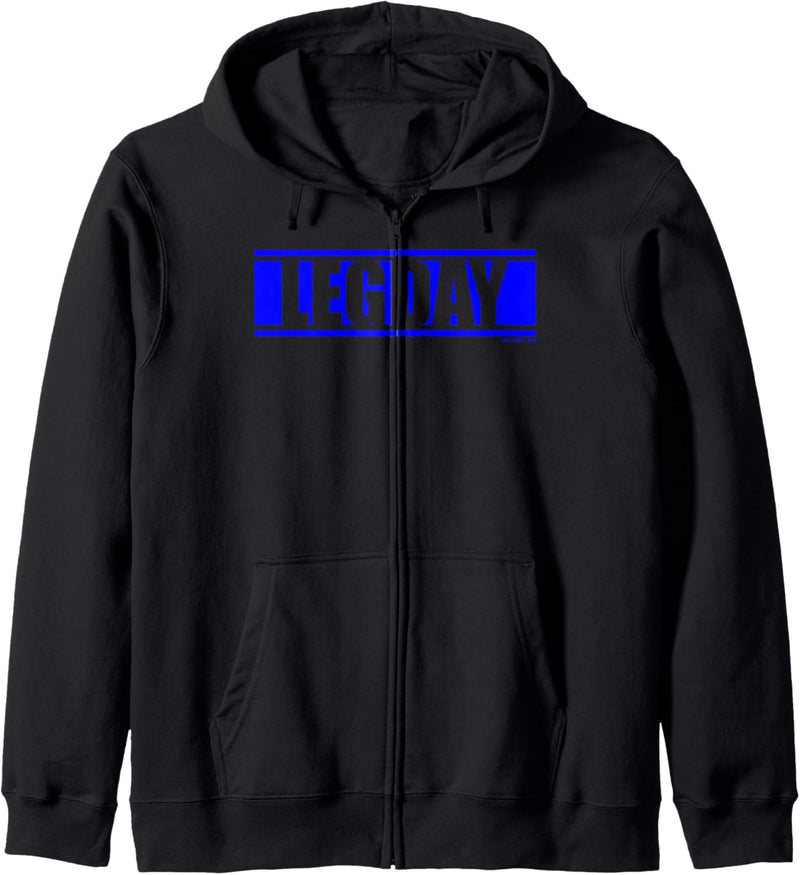 Legday Blau Gym Fitness Workout Gym Training blaue Schrift Kapuzenjacke