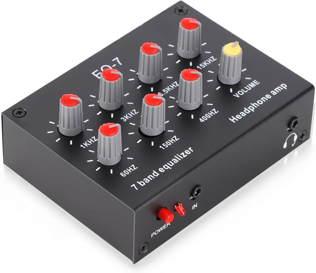 7-Band-Sound-Equalizer, DC5V-12V RCA-Ausgang, 12 DB Hohe Basseinstellung, Digitaler Zweikanal-Equali