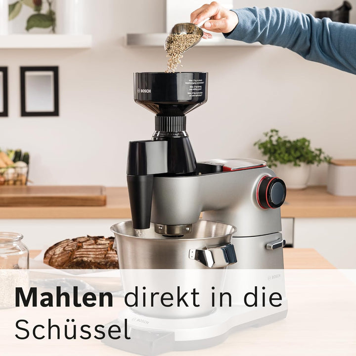 Bosch Getreidemühle MUZ9GM1, Kegelmahlwerk, stufenlose Mahlgradeinstellung, für alle Getreidesorten