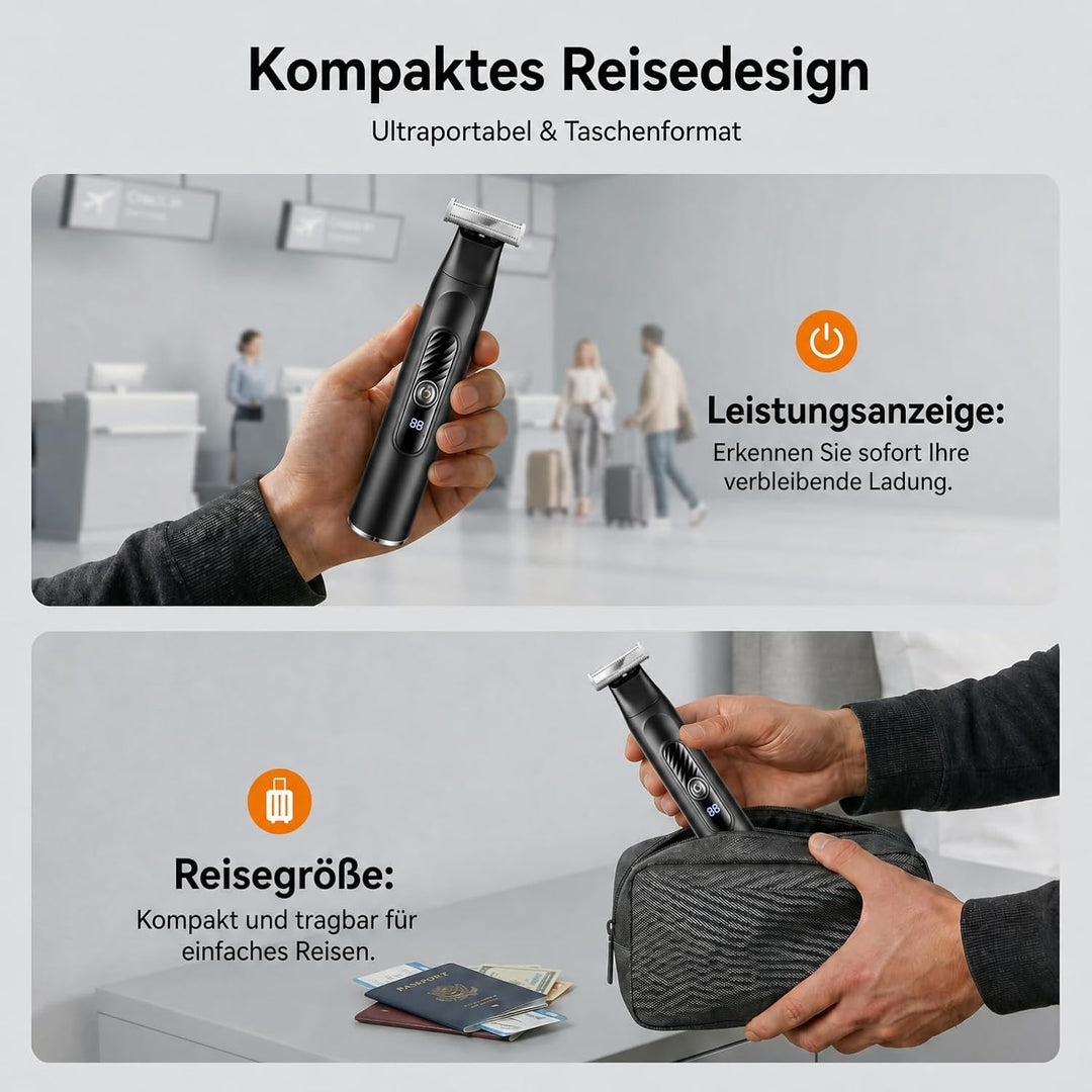 Intimrasierer Mann, Barttrimmer Herren, Rasierer Herren Elektrisch multifunktional Körperrasierer Ty