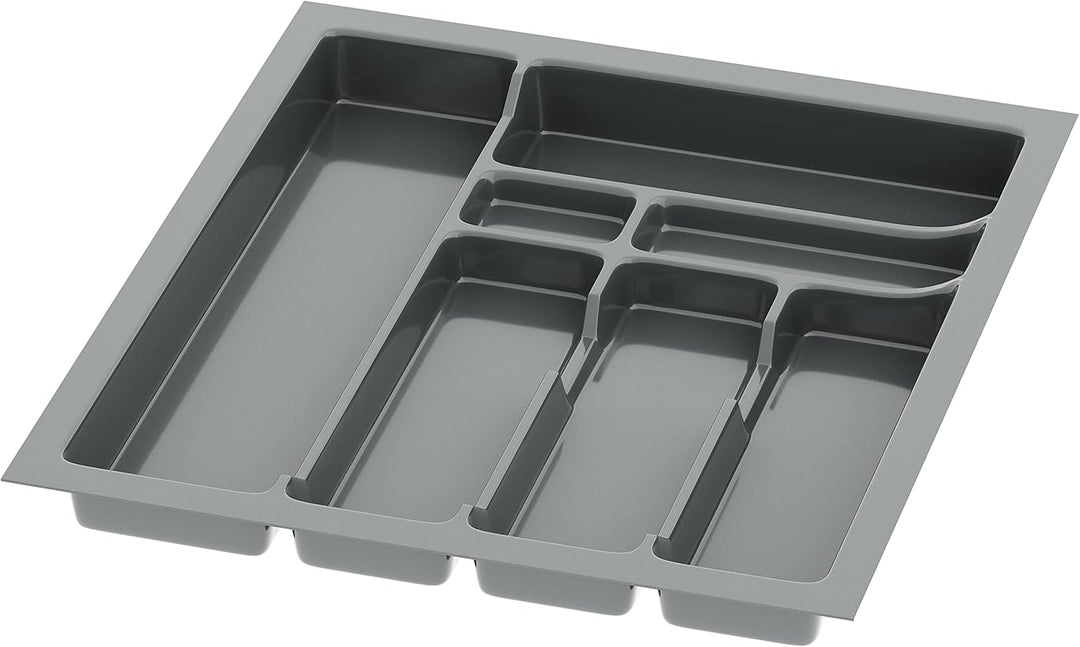 sossai® Besteckeinsatz Divio für Schubladen 50 cm | Breite 43 cm x Tiefe 49 cm | zuschneidbar | mit