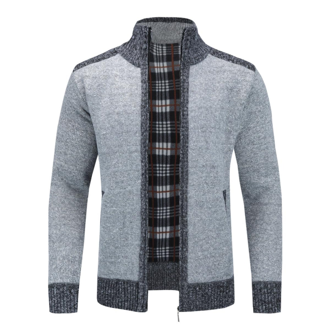 YOUTHUP Herren Strickjacke Frühling Winter Warme Sweatjacke Freizeit Strick Fleecejacke Outdoor Über